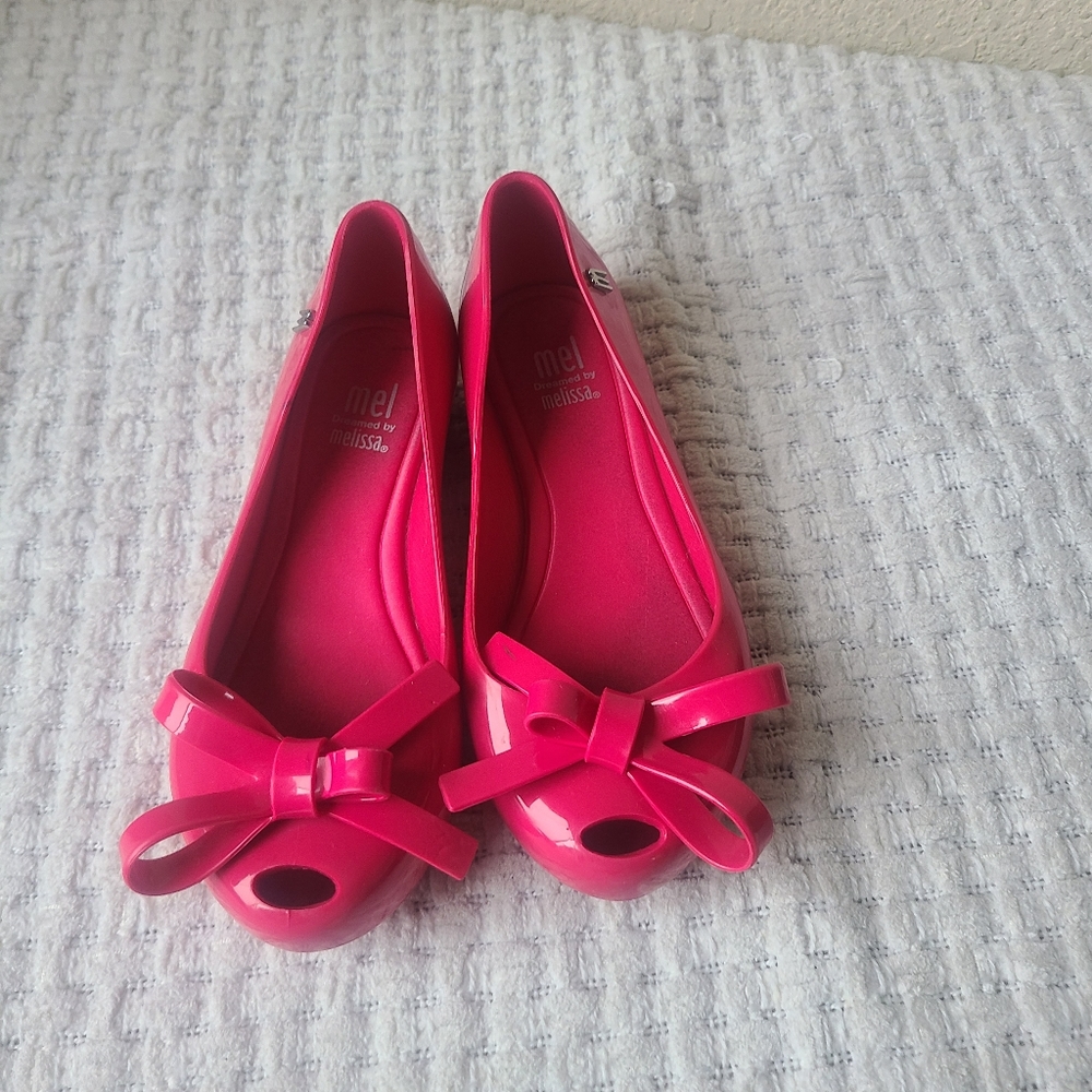MEL BY MELISSA YOUTH GIRL’S PINK BOW SHOES US SIZE 13